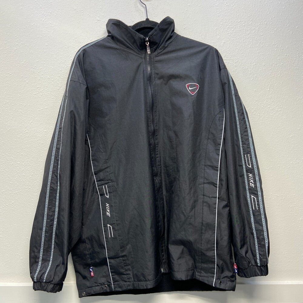 VTG 2000's Nike Jacket Black Large Swoosh on Back Mens sz L